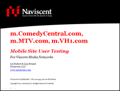 Viacom Media Networks mobile usability report (Thumbnail)